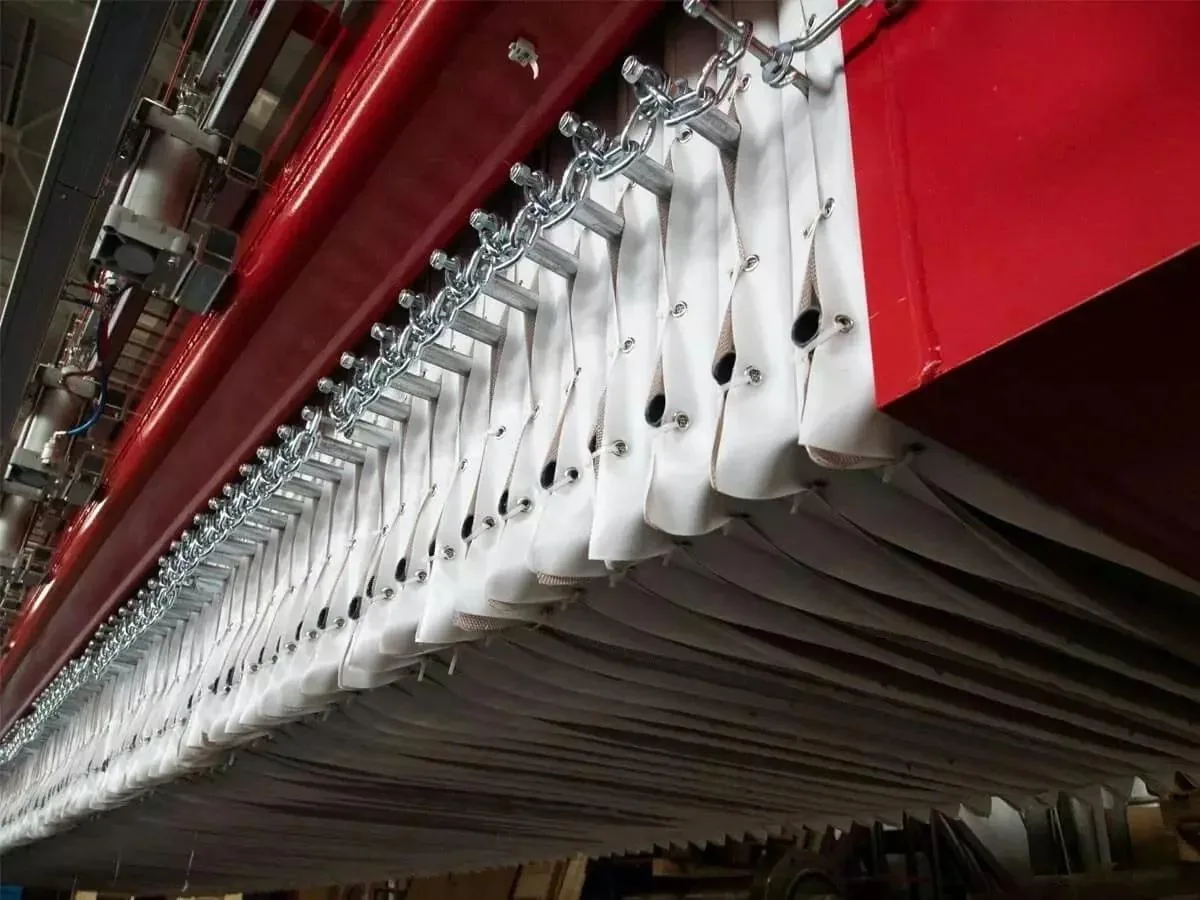 Filter cloth installed on filter press for coal washing slurry