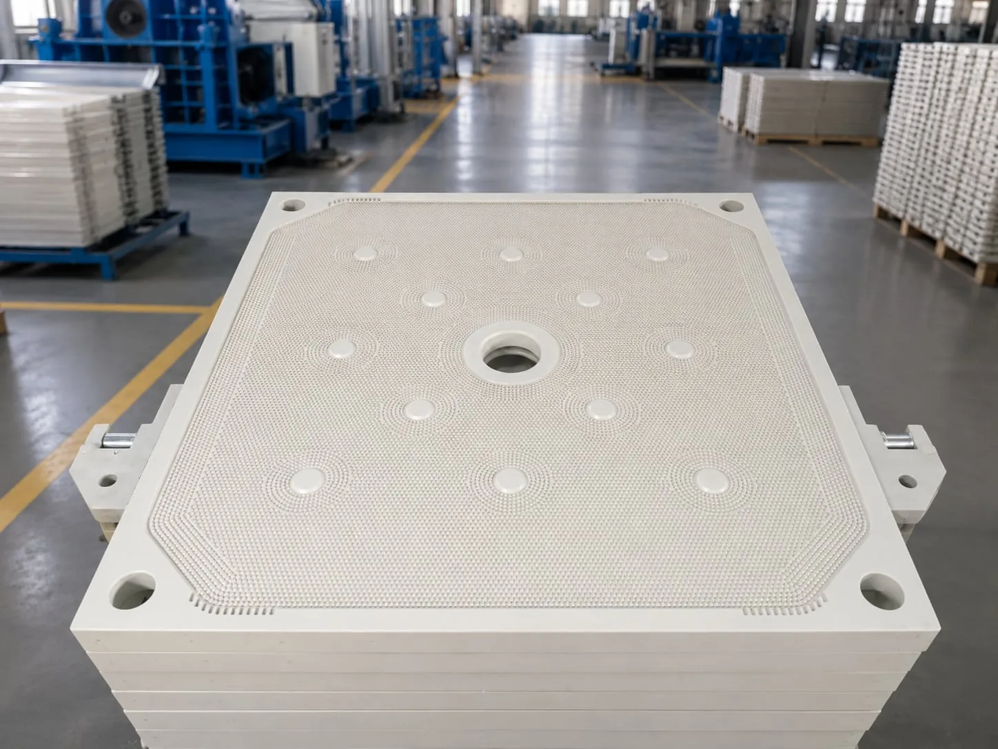 Large chamber filter plate for replacement supply