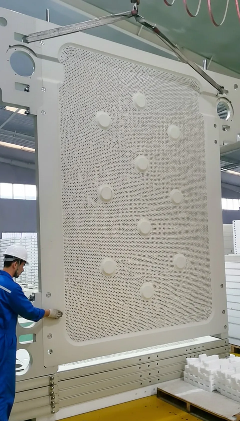 Large filter plate replacement for mining tailings project