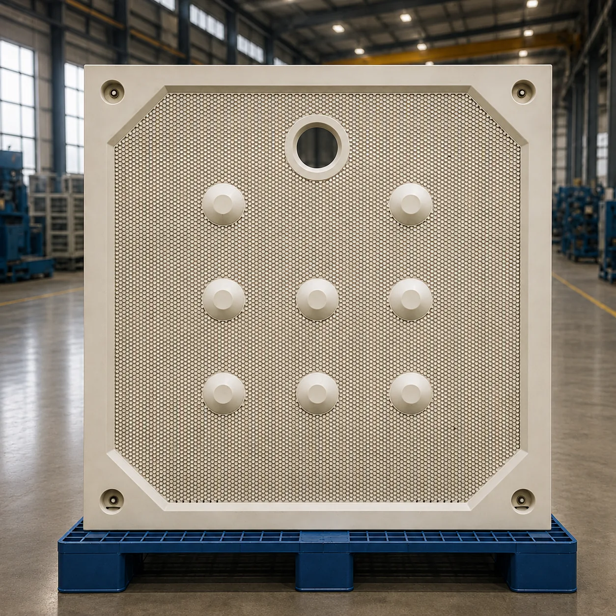 1250 mm membrane filter plate for industrial slurry dewatering