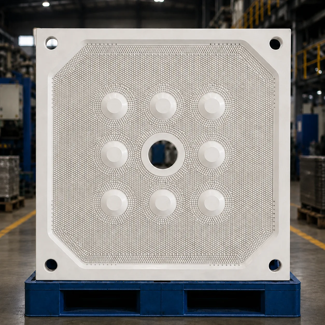 1500 mm recessed chamber filter plate for industrial slurry dewatering