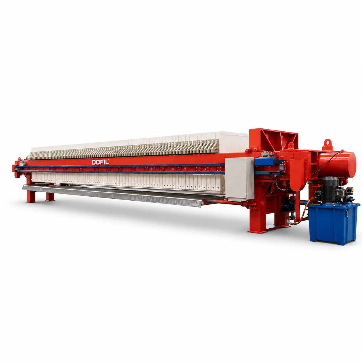 DOFIL chamber filter press on white background
