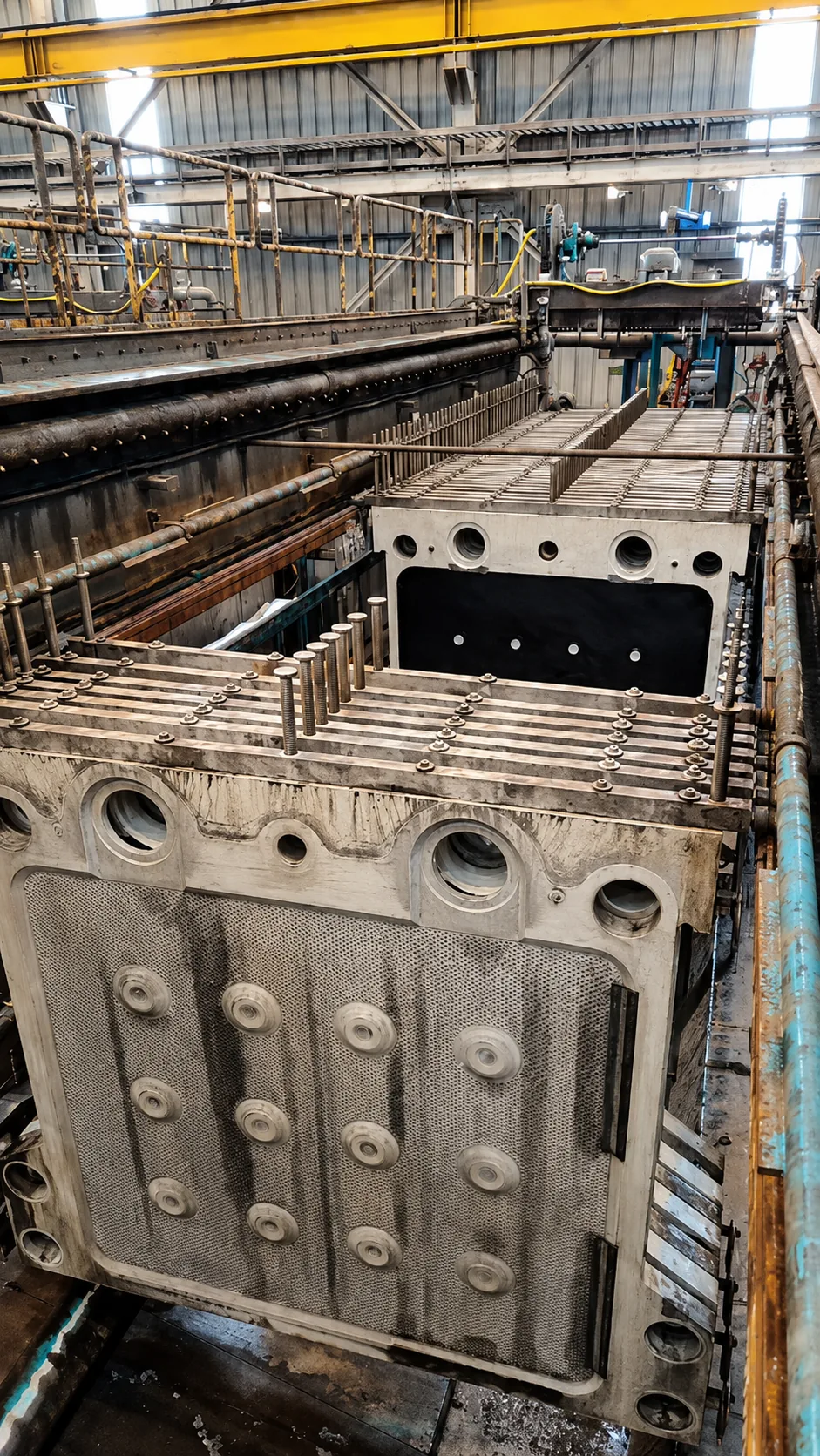 GHT2500 membrane filter plate installed in filter press equipment
