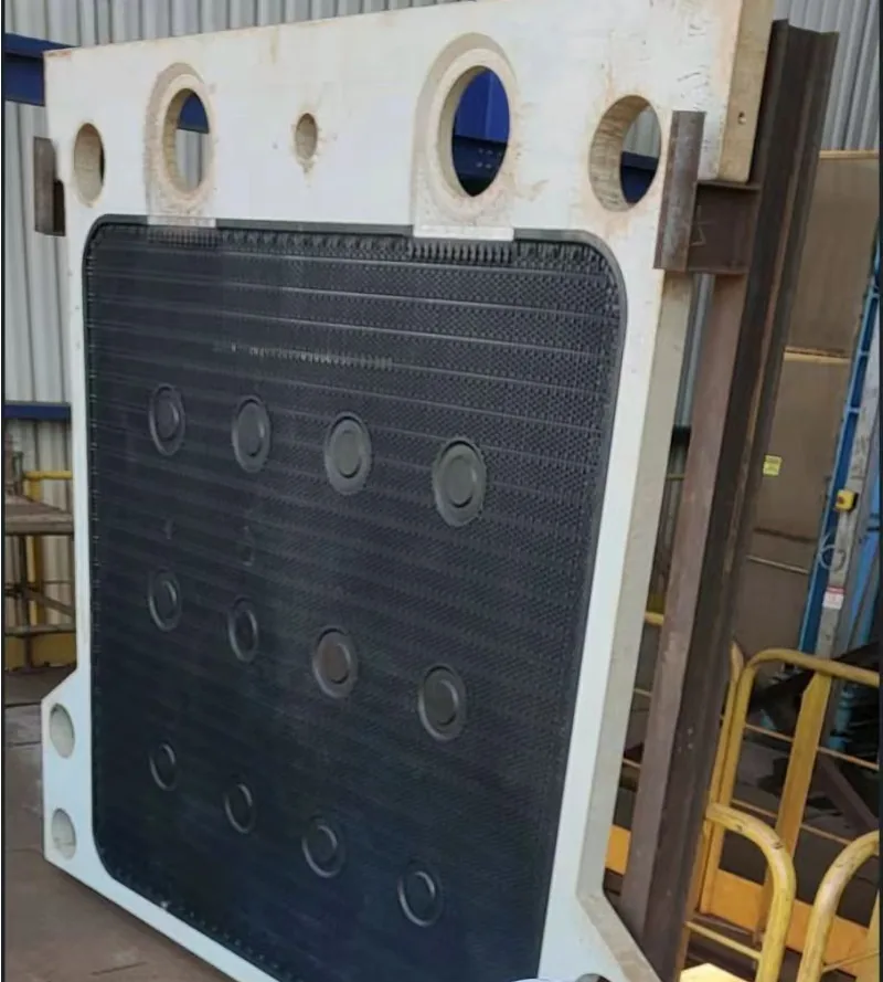GHT2500 large rubber membrane filter plate in workshop