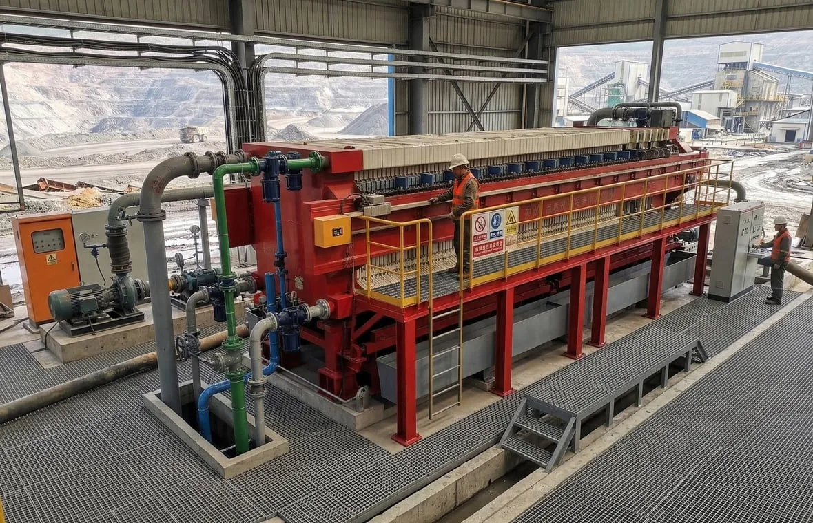 Coal washing filter press application