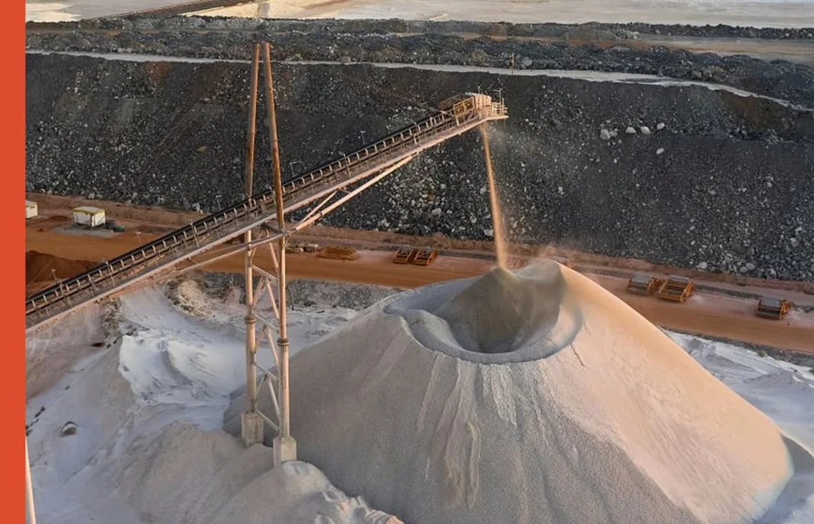 Mining tailings site for filter plate application